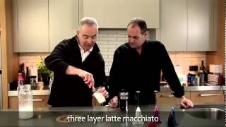 aerolatte  milk frother makes three layer caffè latte macchiato [upl. by Otrebliw]