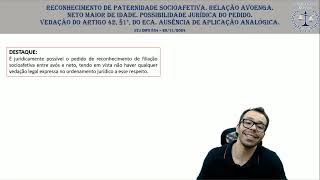 STJ INFO 834 paternidade socioafetiva e adoção [upl. by Grenier]