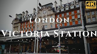 London Victoria Station Walk Through England 4K [upl. by Nyrtak]