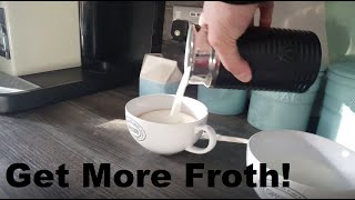 How to Get More Froth from Your Nespresso Coffee Aeroccino  Nespresso tips and help [upl. by Koo]