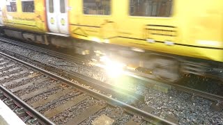 Merseyrail 507 009 making arcs at Birkdale station [upl. by Danforth]